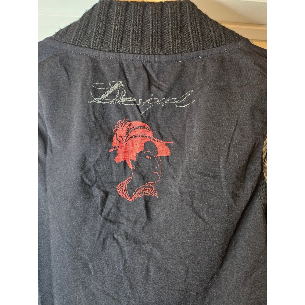 Desigual Patchwork Embroidered Knit Tunic Vest Black Boho Goth Y2K Whimsygoth - Picture 12 of 14